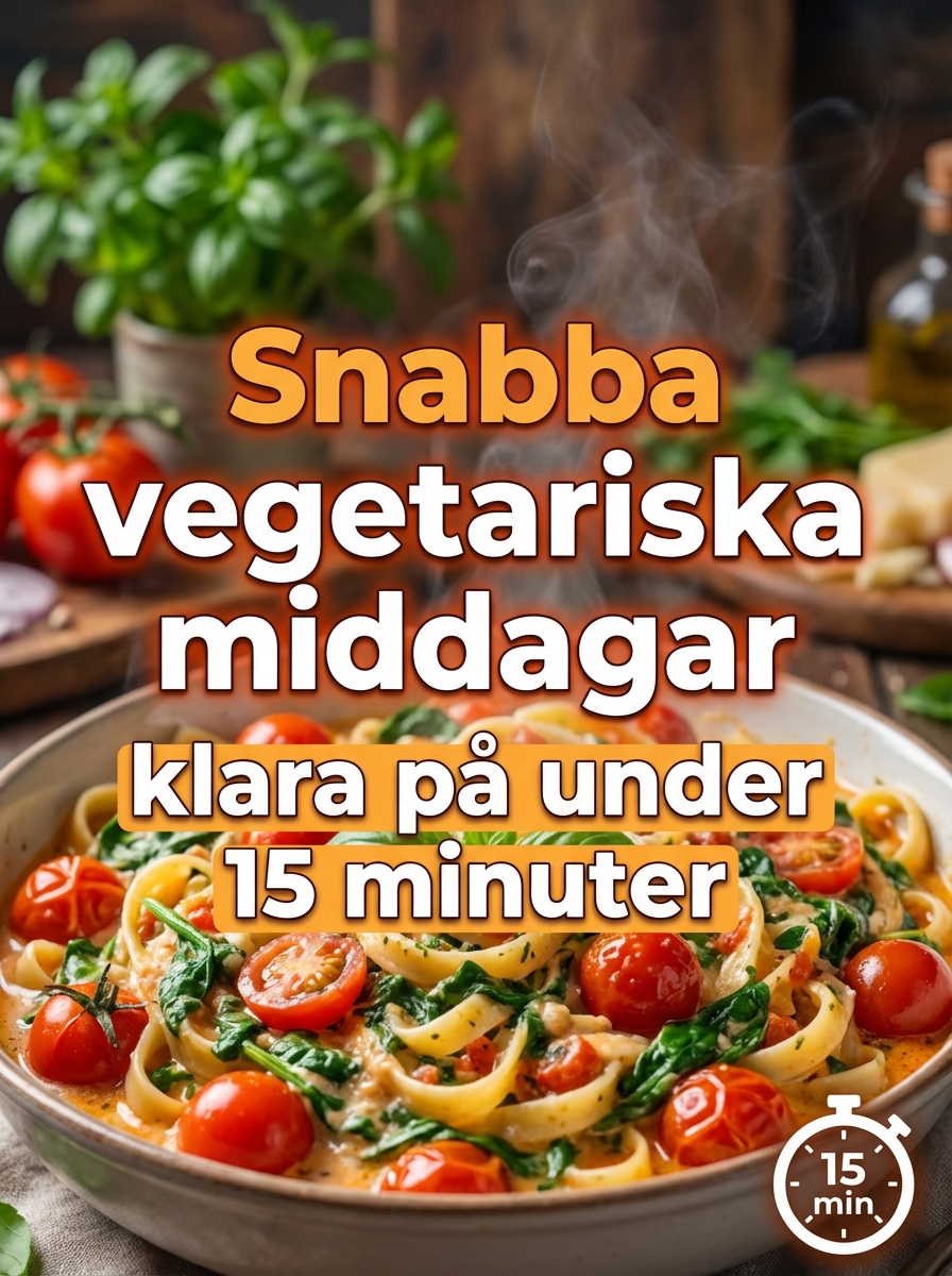 Snabba vegetariska middagar – klara på under 15 minuter